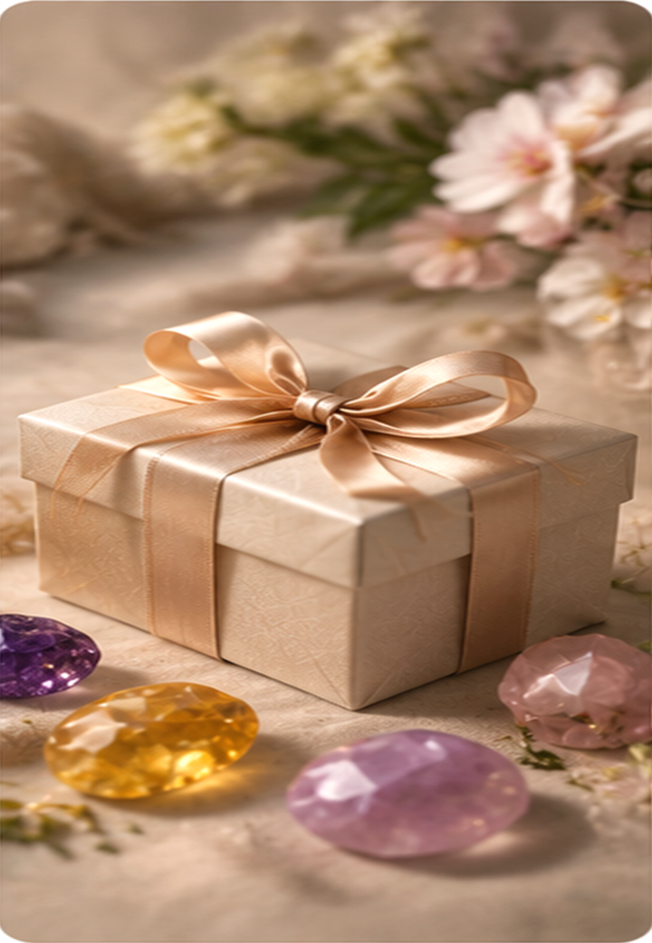 Gift box with gemstones for spiritual gifting